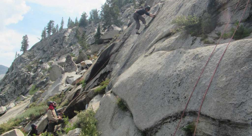 rock climbing outdoor leadership course for boys